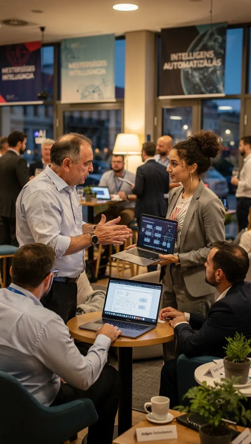 Professional team collaborating in modern office